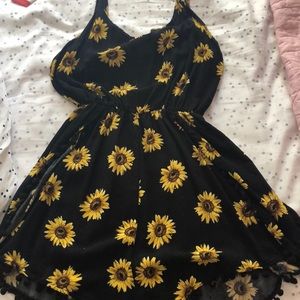Forever 21 sunflower romper; UNWORN